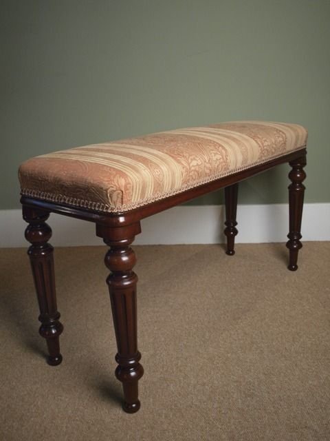 19th Century Mahogany Window Seat
