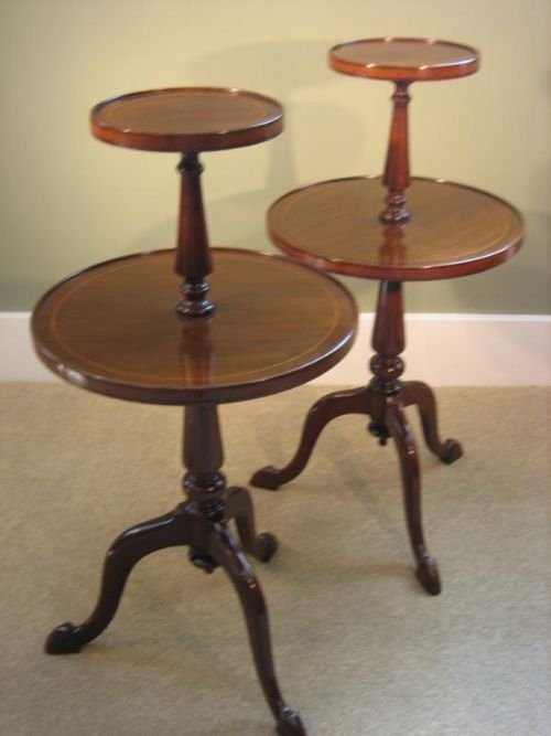 Pair of Edwardian Mahogany Dumb Waiters