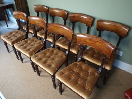 Set of 8 Georgian Mahogany Dining Chairs