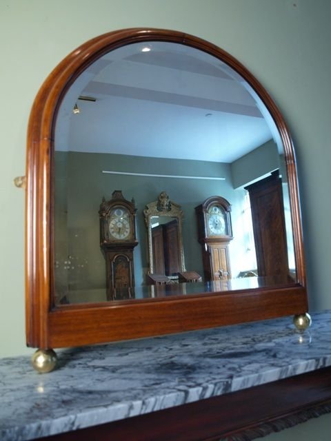 Victorian Small Mahogany Overmantel Mirror