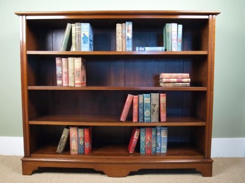 A Victorian Walnut Open Bookcase