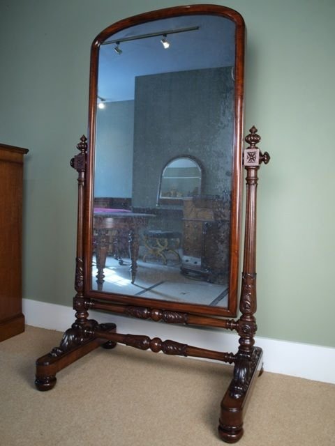 Superb Large Georgian Cheval Mirror