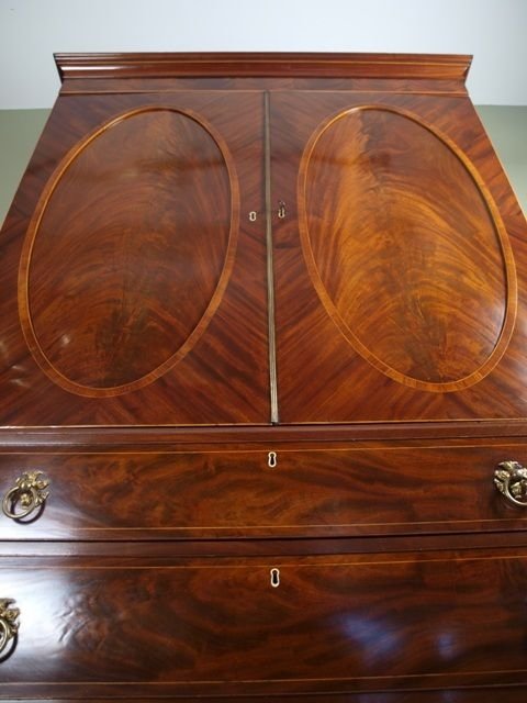 fig 1. Georgian Mahogany Linen Press