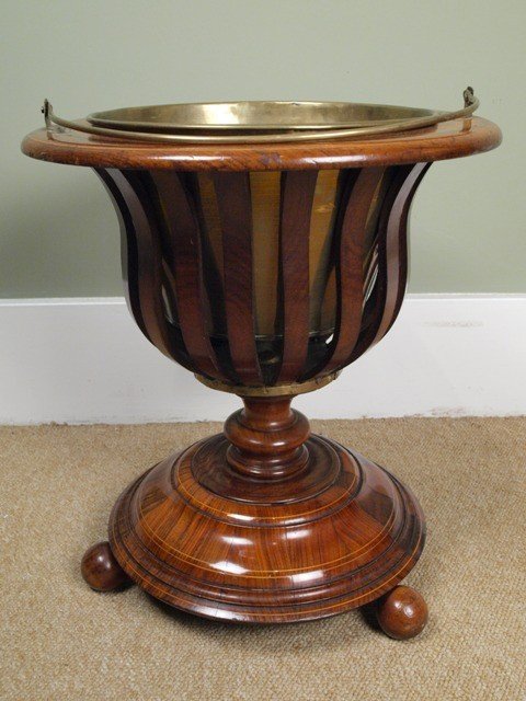 Walnut Jardiniere Stand