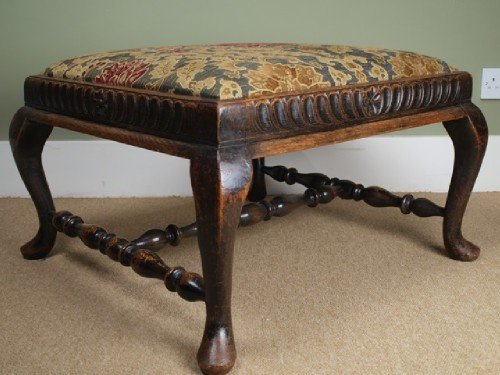 Victorian Carved Oak Stool