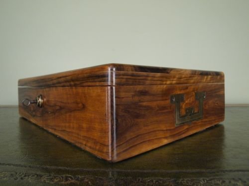 19c Olive Wood Deeds Box