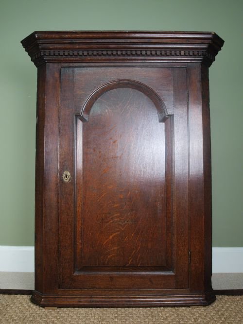 George III Oak Corner Cupboard