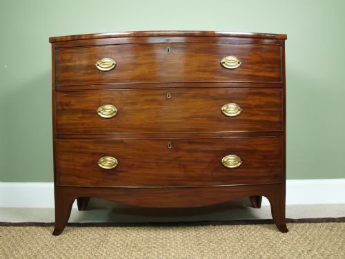 Small Georgian Mahogany Bow Front Chest