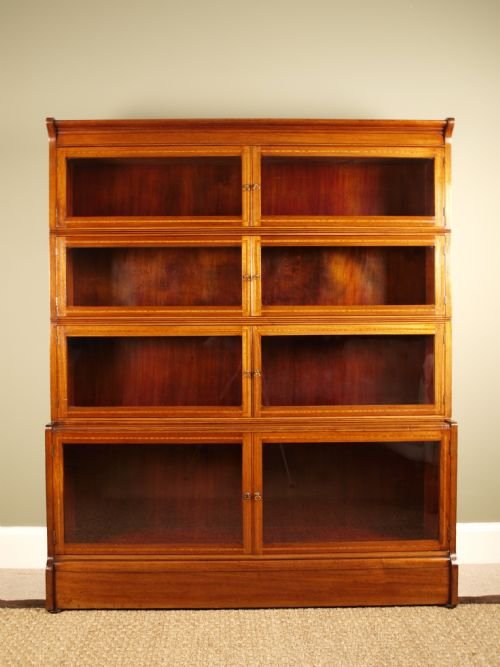 Edwardian Inlaid Mahogany Bookcase