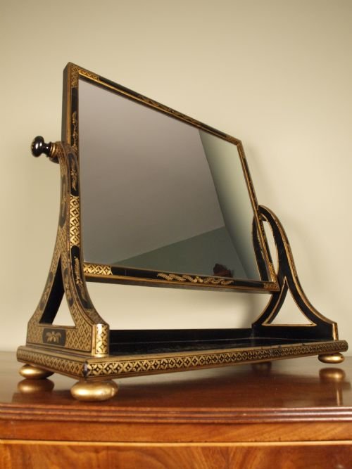 Victorian Lacquered Table Top Mirror