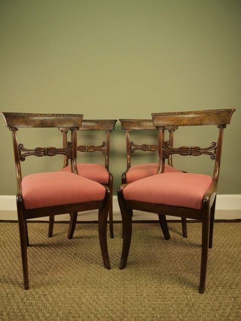 Set of 4 Georgian Mahogany Dining Chairs