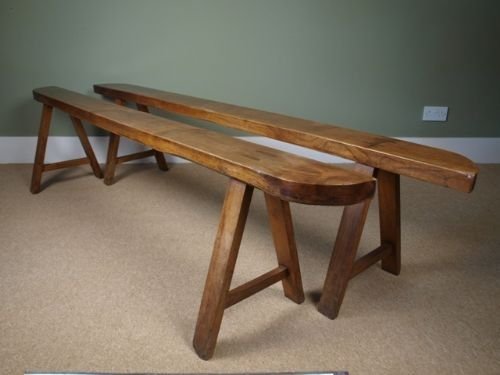 Antique Fruitwood Benches