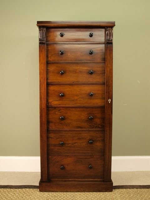 Early Victorian Rosewood Wellington Chest