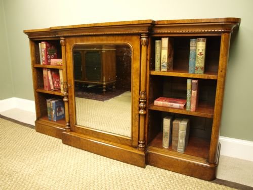 Holland & Sons Walnut Breakfront Bookcase