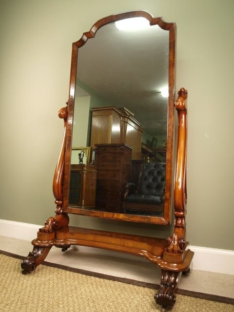 Victorian Mahogany Cheval Mirror