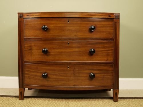 A Small Regency Bowfront Chest of Drawers