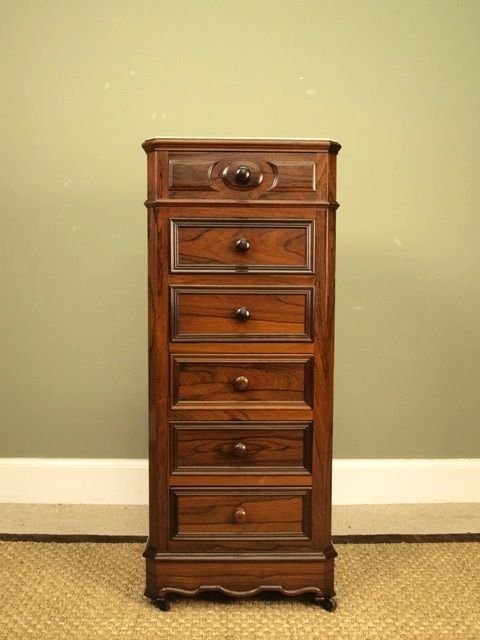 French Rosewood & Marble Cabinet