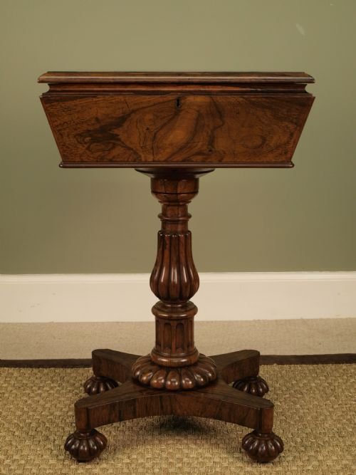 Georgian Rosewood Teapoy Atb. Gillows