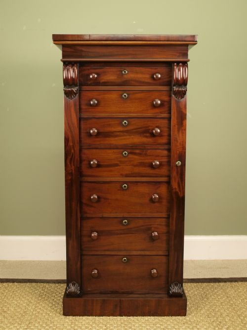 Early Victorian Mahogany Wellington Chest