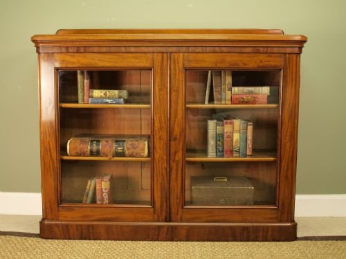 Victorian Glazed Mahogany Dwarf Bookcase