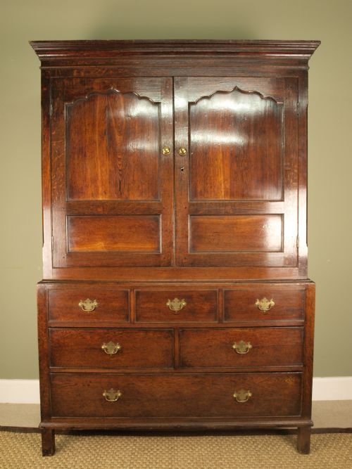 Georgian Oak Housekeepers Press Cupboard/ Wardrobe
