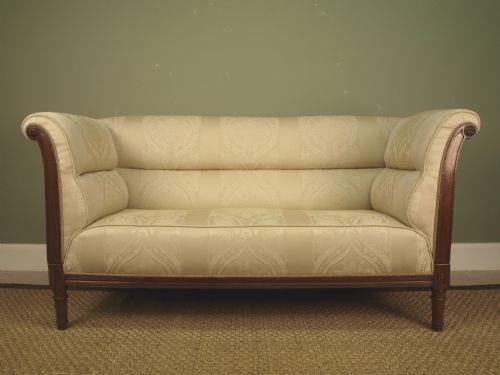 Small Victorian Upholstered Walnut Sofa