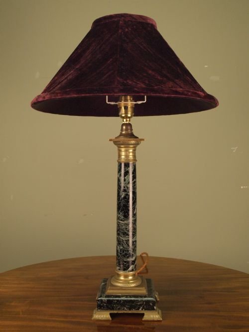 Stylish Antique Marble Lamp Base