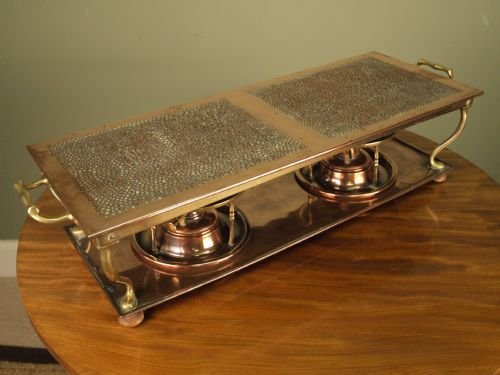 Art & Crafts Copper Table Top Plate Warmer