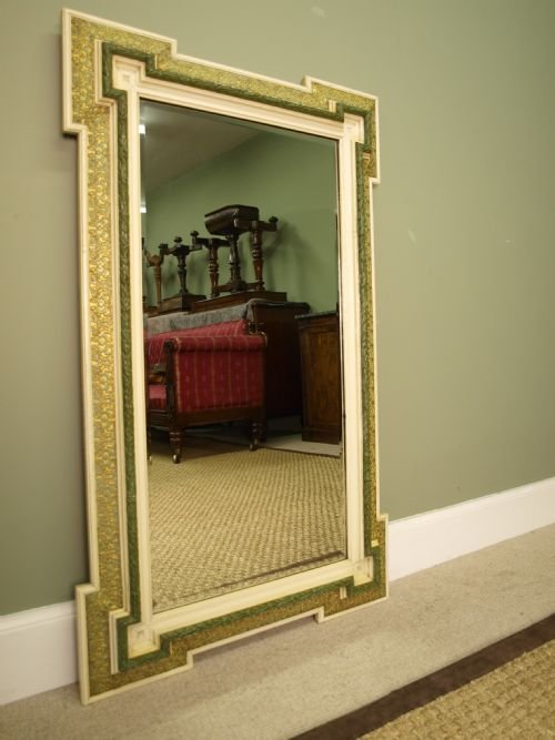 Victorian Gilt and Painted Wall Mirror