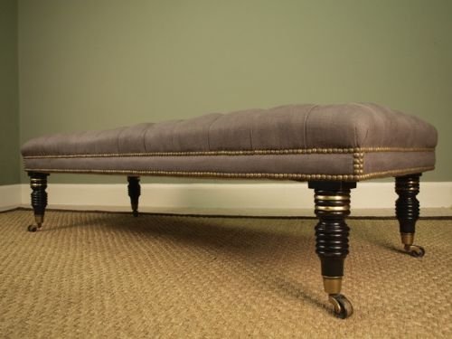 A Victorian Upholstered Stool