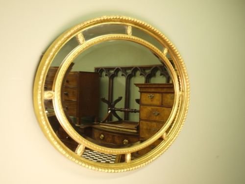 A Victorian Giltwood Oval Mirror
