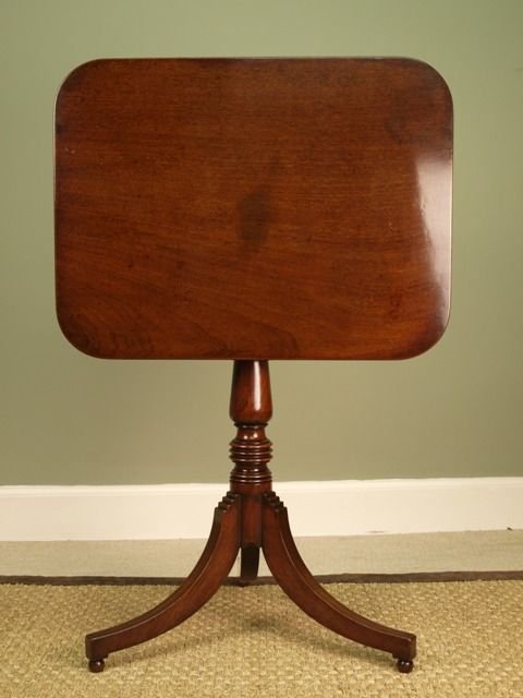 A Regency Mahogany Inlaid Tilt Top Table