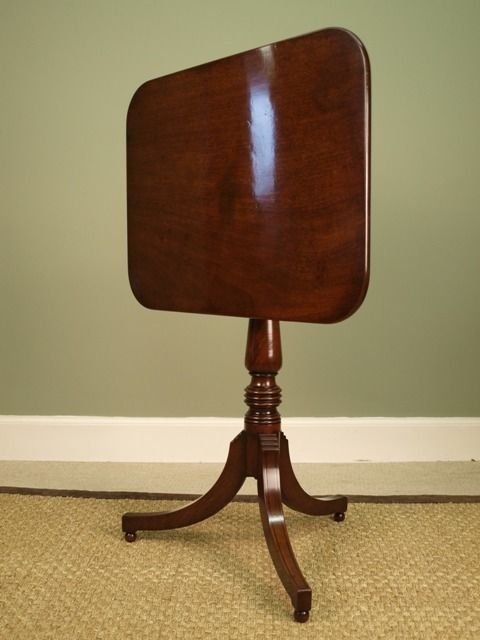 fig 1. A Regency Mahogany Inlaid Tilt Top Table