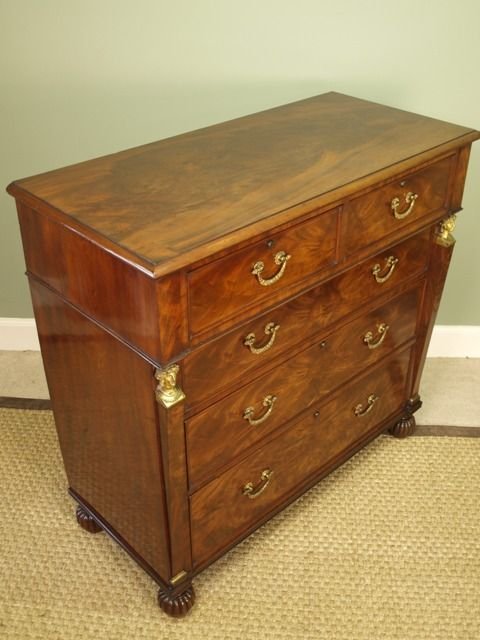fig 2. A Fine Georgian Mahogany Empire Chest of Drawers