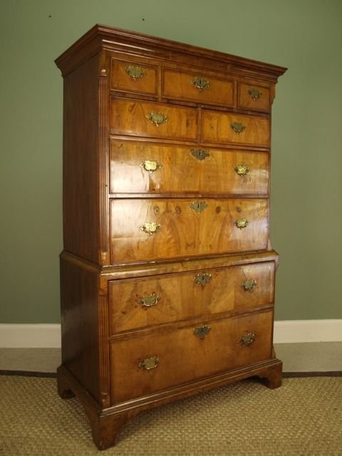 A George I Walnut Chest on Chest