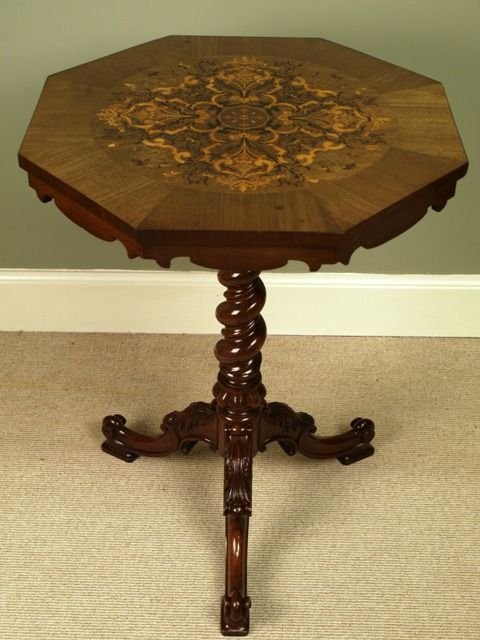 Superb Walnut and Rosewood Occasional Table