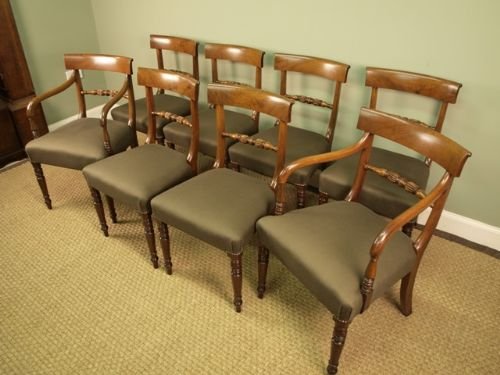 fig 1. Set of 8 Georgian Mahogany Dining Chairs