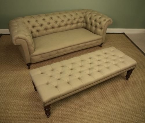 Victorian Upholstered Mahogany Stool