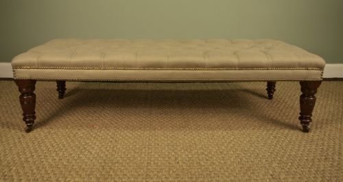 fig 1. Victorian Upholstered Mahogany Stool
