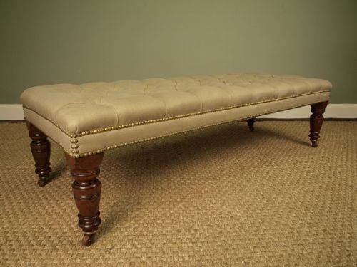 fig 2. Victorian Upholstered Mahogany Stool