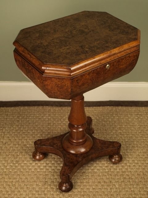 fig 1. Early Victorian Pollard Oak Teapoy