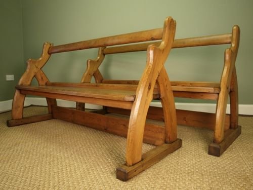 fig 1. A Pair of Victorian Pine Benches