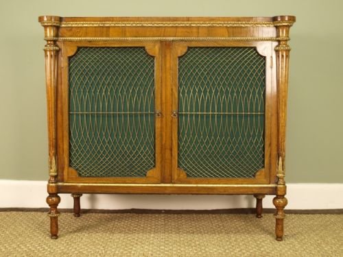 A Dwarf Rosewood and Gilded Side Cabinet