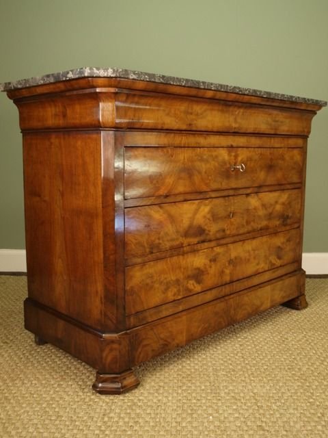 fig 1. 19th Century French Walnut Commode Chest