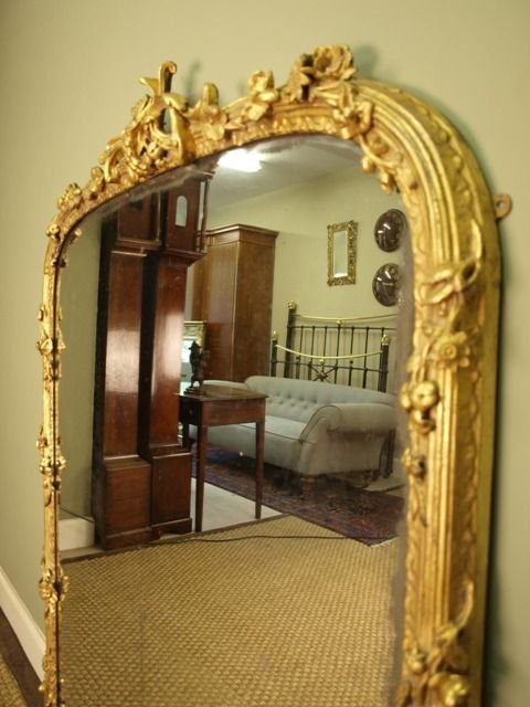 fig 1. A Large Highly Decorative Victorian Giltwood Mirror