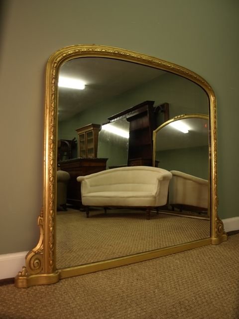 A Victorian Gilded Overmantel Mirror