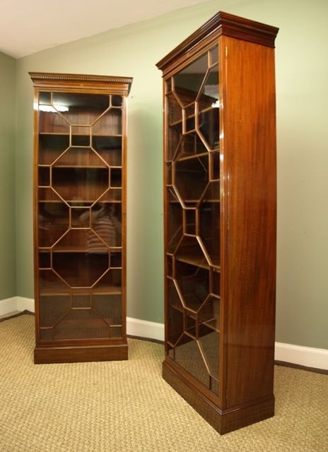 A Pair of Howard & Sons Tall Bookcases/display Cabinets