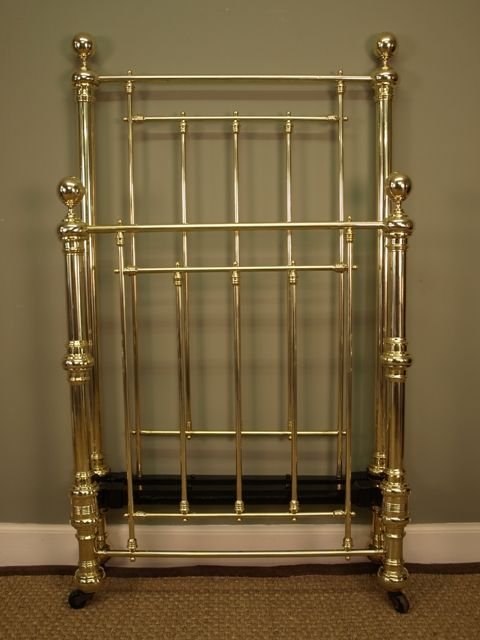 A Victorian Single Brass Bed