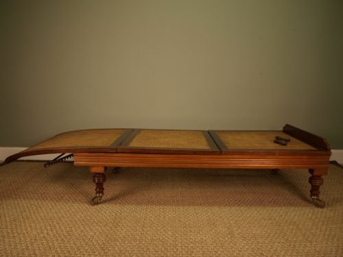 fig 1. 19th Century Mahogany and Ratan Daybed Steamer