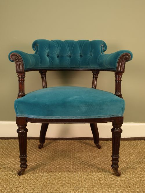 19th Century Gillow & Co Upholstered Office Chair
